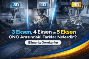 3 Eksen, 4 Eksen ve 5 Eksen CNC Arasındaki Farklar Nelerdir?